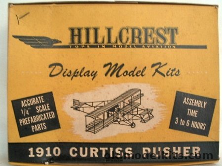 Hillcrest 1/48 1910 Curtiss Pusher Model A plastic model kit